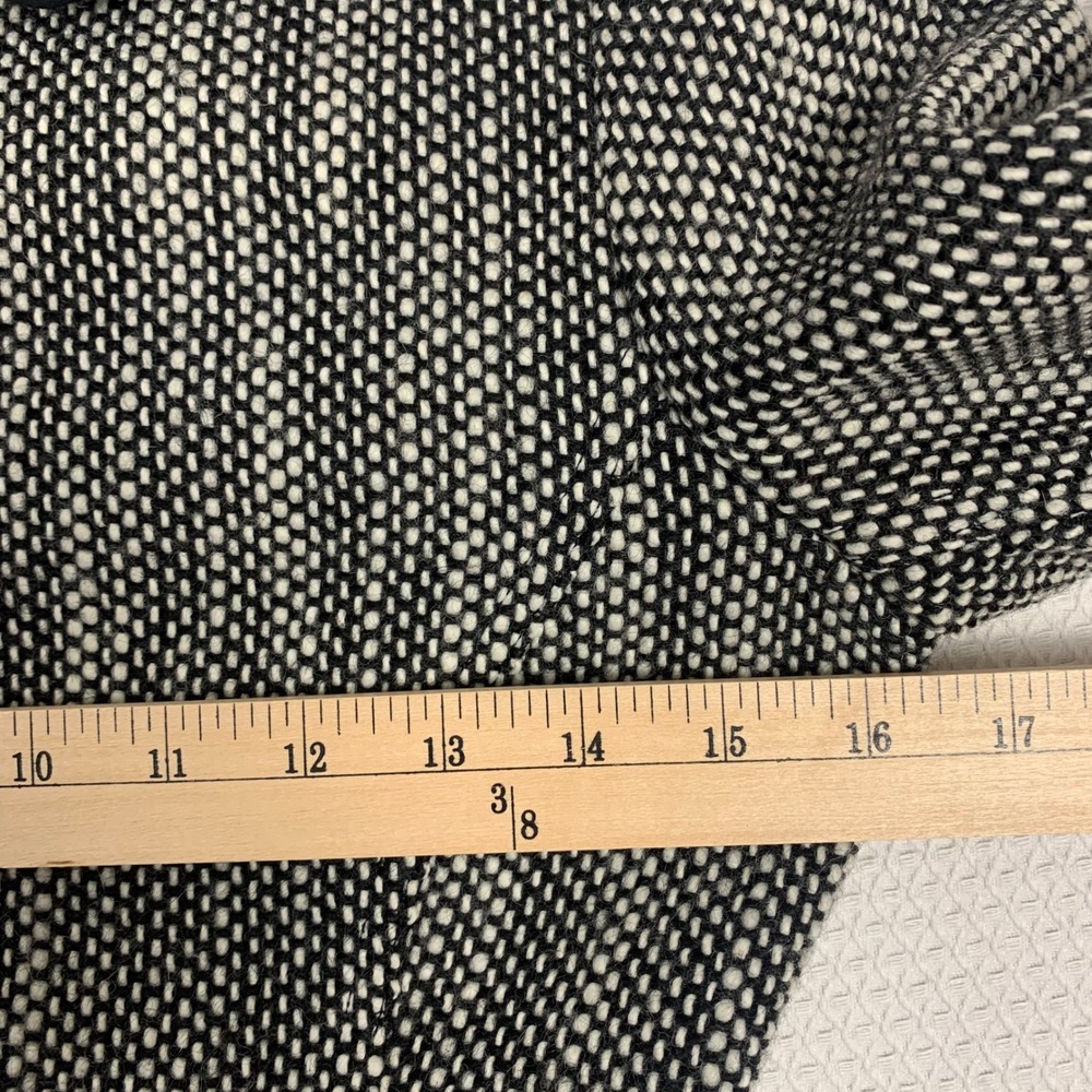 The Limited Women Black White Wool Blend Textured Cropped Blazer Jacket XS - Picture 6 of 12